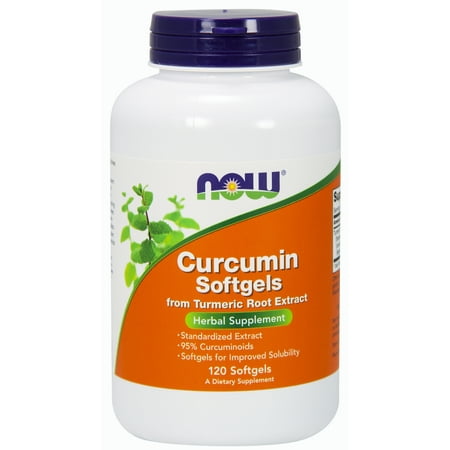 NOW Supplements, Curcumin (Curcuma longa) from Turmeric Root Extract, Herbal Supplement, 120 Softgels
