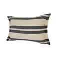 thumbnail image 6 of LR Home Gray Double Striped Lumbar Pillow with Fringe, 6 of 9