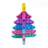 TSEXIEFOOFU Christmas Tree Fidget Popper Snowflake Puzzle it Pop Toy Push Popping Bubble Xmas Gift