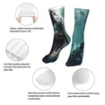 thumbnail image 3 of Gaeub Underwater Dinosaur Shark Print Sports Socks,No Heel Casual Mid-Tube Socks,Crew Socks for Women and Man For Trouser, Dress, Business, 3 of 7