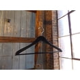 thumbnail image 5 of NAHANCO #8217CH 17" Black Gloss Flat Wooden Suit Hangers with Stationary Pant Bar (Pack of 100), 5 of 5