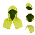 thumbnail image 6 of freneci 2 Pieces Cooling Hooded Towels for Sports Enthusiasts Versatile UV Resistant Yellow Green, 6 of 8