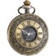 thumbnail image 1 of Reloj de bolsillo vintage de cuarzo con números romanos y cadena, 1 of 3