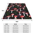 thumbnail image 5 of Bingfone Red Mushrooms Print Flannel Fleece Blanket Throw Blanket For Bed,Sofa,Couch,Travel,Camping(50"X40"), 5 of 9