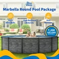 thumbnail image 2 of Blue Wave Marbella 18-ft Round 52-In Deep Above Ground Swimming Pool 6in Top Rail Metal Wall Swimming Pool Package, 2 of 7