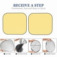 thumbnail image 5 of Goofa Yellow Gingham Pattern 2 Piece Car Windshield Sun Shade Foldable | Front Windshield Shade for Sun, Heat and UV Rays | Sunshade for Car Front Window-Medium, 5 of 7