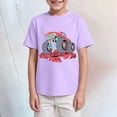 thumbnail image 2 of TOWED22 Dinosaur Shirt for Kids Boys Girls Funny Toddler Dino Short Sleeve Graphic Cotton Tee Top 2-7T(Light Purple,3-4 Y), 2 of 4