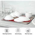 thumbnail image 6 of American Flag On Wooden Fence Dish Drying Mats for Kitchen 16x18 inch USA Flag Patriotic Absorbent Machine Washable Fast Drying Pad Dish Drainer Mat For Kitchen Counter, 6 of 6
