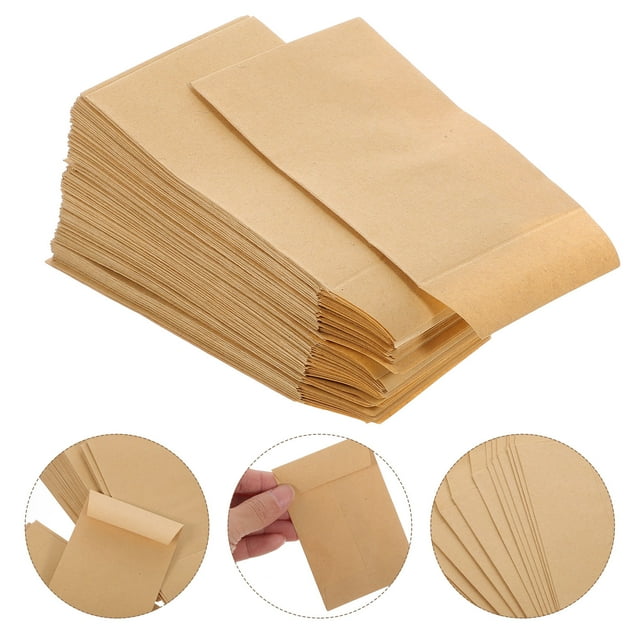 100 Pcs Enveloppes Kraft Mini Enveloppes Paquets de Graines pour Stocker de Petits Objets