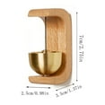 thumbnail image 3 of Magnetic Shopkeepers Bell for Door Opening - Vintage Wooden Wind Chime Doorbell with Brass Bell, Wireless Adhesive Door Chime , Easy Paste Mount for Home, Office, Café, Store, Garden & Porch, 3 of 3