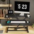 thumbnail image 5 of FLEXISPOT Home Office Height Adjustable Standing Desk Converter Black 32" U-Shape with Keyboard Tray, 5 of 8