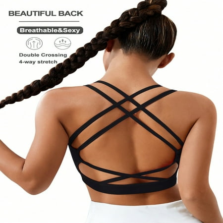 Estbridge Yoga Sxy Crisscross Backless Sports Bra