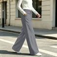 thumbnail image 6 of Zynoxe Women's Cotton Linen Pants Relaxed Wide Leg Pants for Women Elastic Waist Drawstring Lounge Pants Versatile Solid Color Casual Trousers with Side Pockets, 6 of 8