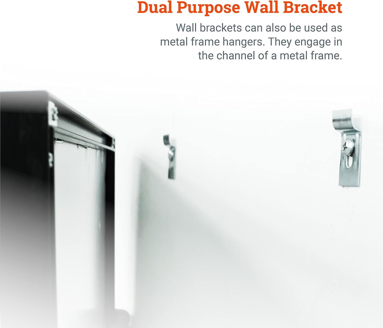 Picture Hang Solutions Security Wall Bracket for Frame-Locking Security Kit for Wood and Metal Frames 100 Pieces per Pack