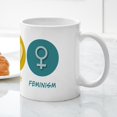 thumbnail image 5 of CafePress - Peace Love Feminism Mug - 11 oz Ceramic Mug - Novelty Coffee Tea Cup, 5 of 6