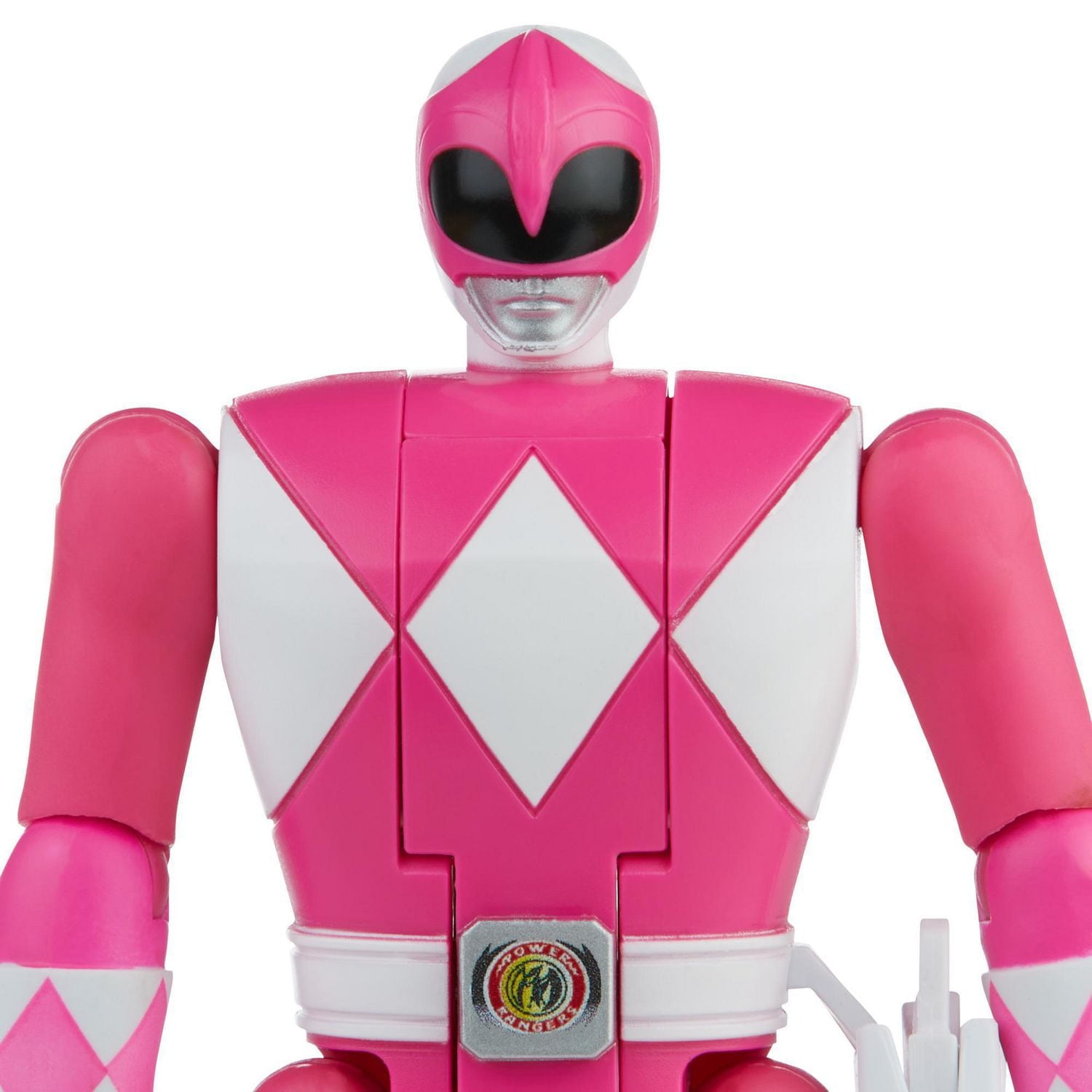 Power Rangers Retro-Morphin Pink Ranger Kimberly Fliphead Action Figure Inspired by Classic Mighty Morphin Toy for Kids Ages 4 and Up