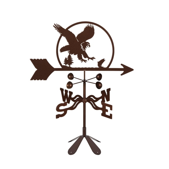 EZ Vane Eagle Weathervane | 4-Sided Mount | 14 Gauge Steel | Sealed Ball Bearings | Home or Garden