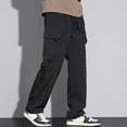 thumbnail image 4 of MKHSQHDG Male Pants Men's Casual Loose Hop Denim Work Pants Jeans with Cargo Pockets Xl, 4 of 6