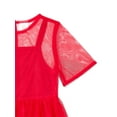 thumbnail image 3 of Wonder Nation Girls Mesh Tutu Dress with Short Sleeves, Sizes 4-18 & Plus, 3 of 3