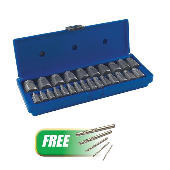 25 Piece Hex Head MultiSpline Screw Extractor Set LeftHand Mechanics
