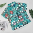 thumbnail image 2 of Hangyodon Men's Hawaiian Shirts Short Sleeve Button Down Casual Shirts Summer Tropical Aloha Beach Shirts, 2 of 7