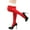 Red, variant on Christmas Striped Stockings with Top Women Party Over Knee Socks