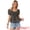 Black, variant on Women's Puff Sleeve Floral Sweetheart Neck Ruffle Peplum Top M Light Purple