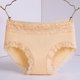 thumbnail image 2 of Gibobby Ropa interior para mujer de encaje Ropa interior de cintura alta con dobladillo de encaje para mujer, de talla grande(Beige,XL), 2 of 3