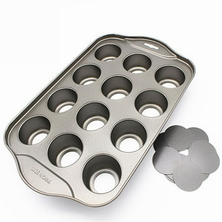 

Pan Dessert 12 Cup Baking Mold Easy Clean Removable Bakeware Cheesecake Muffin