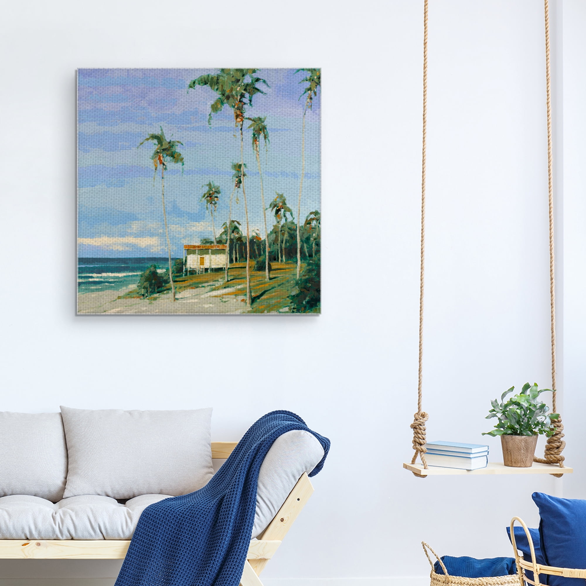 Masterpiece Art Gallery Tropical 1 Island By Gregory Garrett Canvas Art Print 30" x 30"