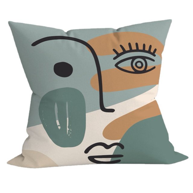Coussin d'Impression, Motif Artistique Carré Jeter Décoratif Coussin Jeter Apparence Frappante