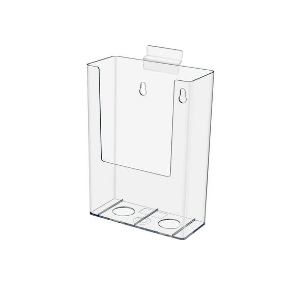 Marketing Holders Brochure Holder Slatwall Mount Pamphlet for 5"W Literature Value Pack of 2 Trifold Display Rack Printed Literature Advertising Doctors Offices Retail Stores Big Box Stores