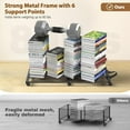 thumbnail image 3 of Lengthened Under Bed Storage with 6 Wheels, Rolling Underbed Storage with Handle, Metal Under the Bed Storage with High Load Capacity Up to 80LBS (2 Pack (36.42"x16.73"x2.36")), 3 of 8