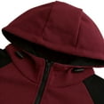 thumbnail image 5 of LEKWK Men's Sweatshirts and Hoodies Athletic Fit Color Block Zip up Hoodie Breathable Full Zip Workout Hoodie Soft Chest Pocket Running Gym Sport, 5 of 6