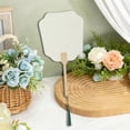thumbnail image 4 of Unique Bargains Folding Fan 1 Pc Light Gray, White Long Handle Round Flying Fairy Paper, 4 of 5