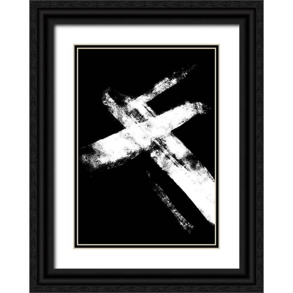 Artographie Studio 11x14 Black Ornate Wood Framed with Double Matting Museum Art Print Titled - Negatives 006 Crossed