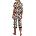 thumbnail image 6 of MINTREUS Women's Pajama Sets Short Sleeve Shirt and Capri Soft Pajama Sets with Pockets S-4XL, 6 of 6