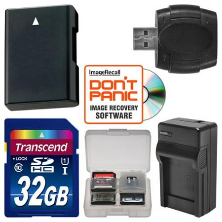 EN-EL14 Battery & Charger + 32GB SD Card Essential Bundle for Nikon Df, D3300, D3400, D5300, D5500, D5600 Digital SLR