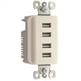 thumbnail image 2 of Legrand Tm8usb4 Radiant Quad Usb-A Outlet Charger - Light Almond, 2 of 2
