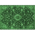 thumbnail image 1 of Ahgly Company Indoor Rectangle Medallion Emerald Green Traditional Area Rugs, 2' x 3', 1 of 4