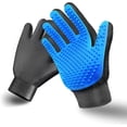 thumbnail image 6 of Pet Grooming Glove Hair Remover Brush Gentle Deshedding Efficient Pet Mitt Pet Massage Gloves Left & Right Hand Draw Dogs Cats Horses Long Short Fur (1Pair Left & Right Hand (Blue)), 6 of 8