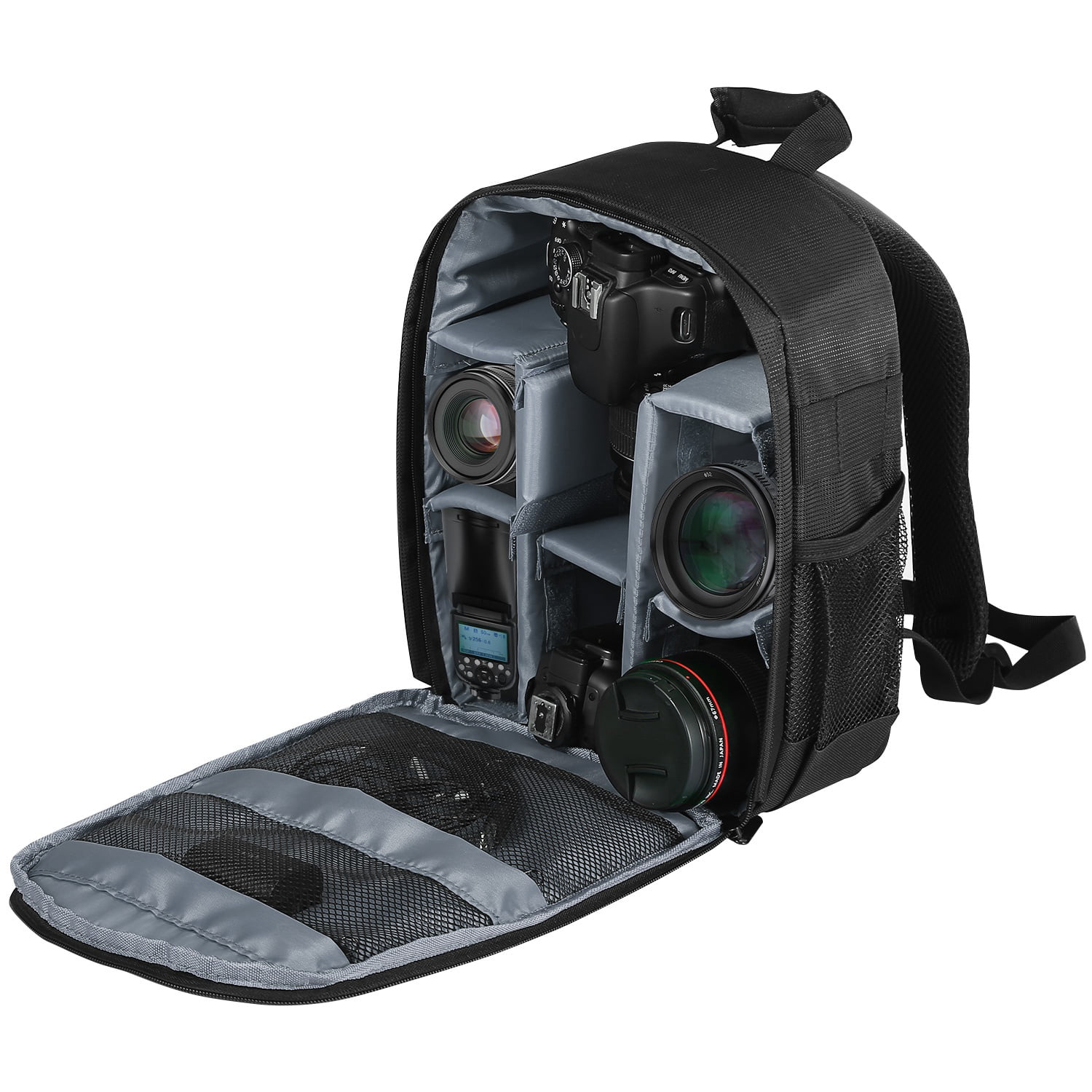 Size:Small Reliable Waterproof DSLR Camera Bag for Nikon Canon Sony Panasonic etc Camera Color : Coffee 