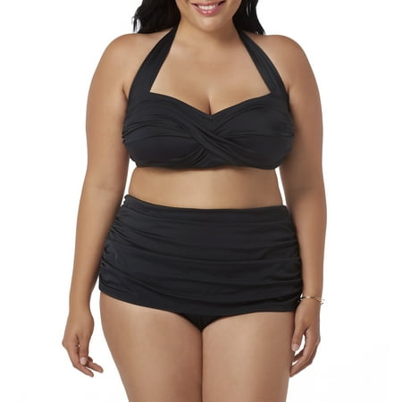 High waisted bikini plus size walmart