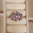 thumbnail image 5 of Multi Sapphire Gemstone Band Ring, Cocktail Minimalast Rainbow Sapphire Jewelsy, Stacking Ring, Party Wear Jewelry Prong Set and Dome Ring., 5 of 5