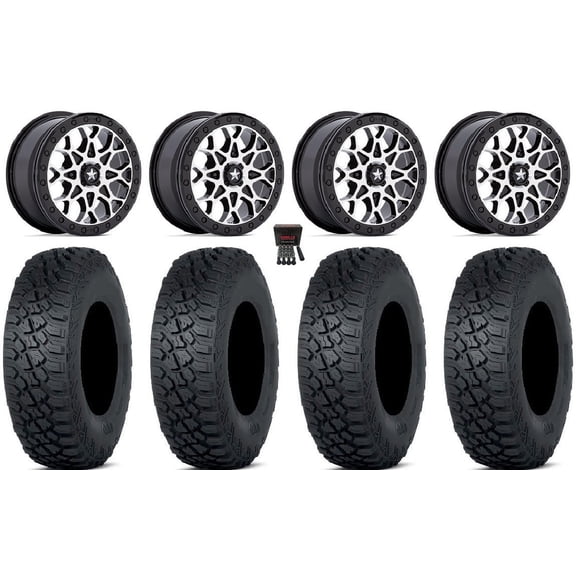 MSA Portal Beadlock 15" Wheels Mh 33" Tenacity XNR Tires Sportsman RZR Ranger