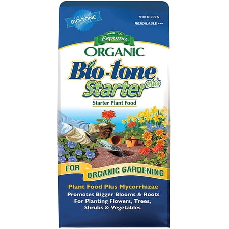 Espoma Organic Bio-Tone Starter Plus 4-3-3 Natural & Organic Starter Plant Food with Both Endo & Ecto Mycorrhizae; 4 lb. Bag; The Ultimate Starter Fertilizer - Pack of 2