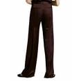 thumbnail image 2 of HALSTON Women's Straight Fit Pleat Detail Satin Pant MSRP $345 (Regular,12), 2 of 3