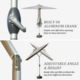 thumbnail image 5 of 10FT Patio Umbrella with Push Button Tilt & Crank Lift, Durable Aluminum Frame & 8 Reinforced Ribs, UV-Resistant Canopy for Outdoor Shade in Backyard, Deck or Pool Area - Grey, 5 of 8