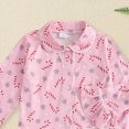 thumbnail image 6 of NOLDARES Toddler Baby Girls Pajamas Set Christmas Tree Santa Button Down Shirts Pants Pjs Nightgown Sleepwear,4-5 Y, 6 of 7
