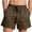 `Coffee, variant on Hurxie Mens 5 Inch Linen Shorts - Casual Elastic Waist Drawstring Summer Beach Shorts with Pocket White,3XL